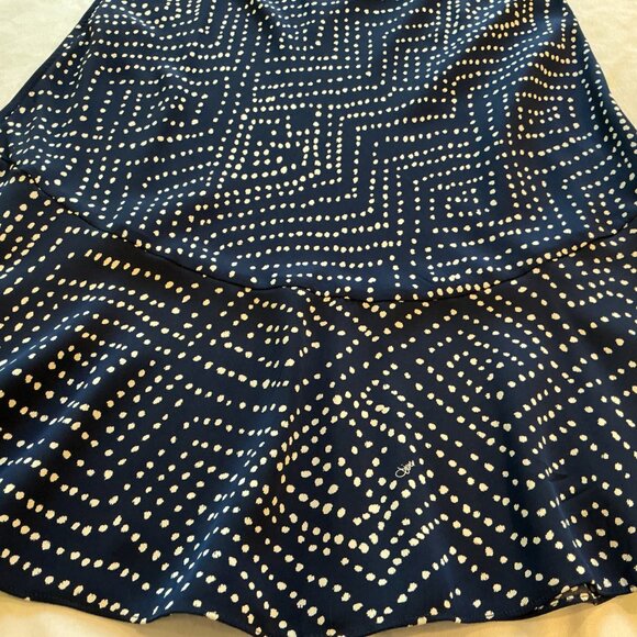 Diane Von Furstenberg Navy and White Skirt Size 6 - Picture 3 of 7